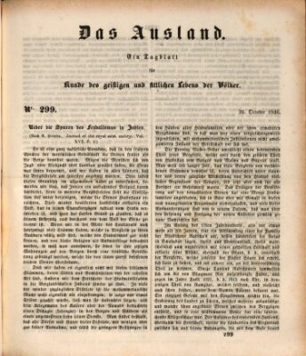 Das Ausland Montag 26. Oktober 1846