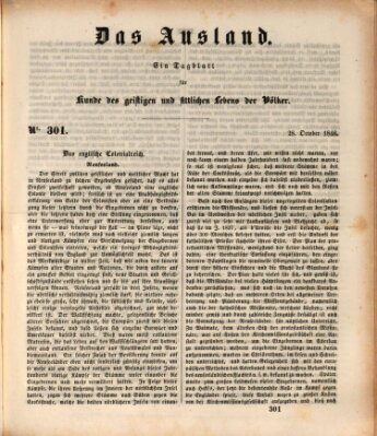 Das Ausland Mittwoch 28. Oktober 1846