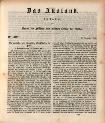 Das Ausland Montag 23. November 1846