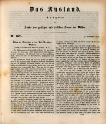 Das Ausland Dienstag 24. November 1846