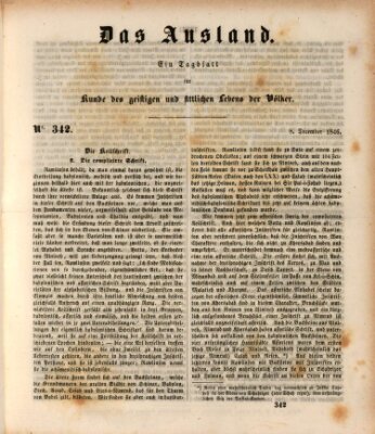 Das Ausland Dienstag 8. Dezember 1846