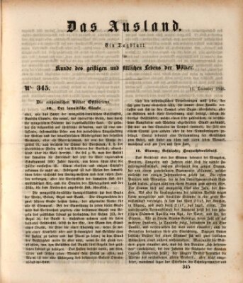 Das Ausland Freitag 11. Dezember 1846