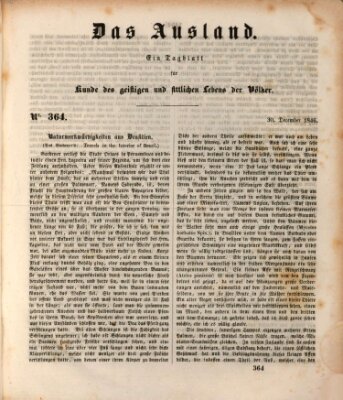 Das Ausland Mittwoch 30. Dezember 1846