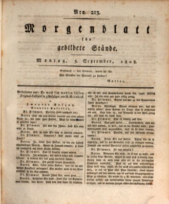 Morgenblatt für gebildete Stände Montag 5. September 1808