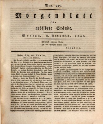 Morgenblatt für gebildete Stände Montag 19. September 1808