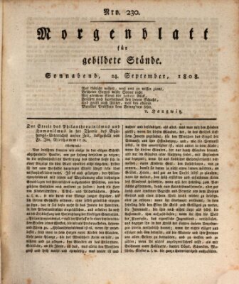 Morgenblatt für gebildete Stände Samstag 24. September 1808