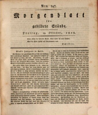 Morgenblatt für gebildete Stände Freitag 14. Oktober 1808