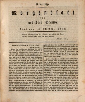 Morgenblatt für gebildete Stände Freitag 28. Oktober 1808