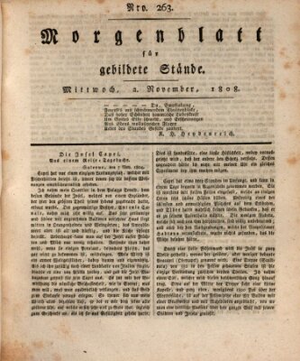 Morgenblatt für gebildete Stände Mittwoch 2. November 1808