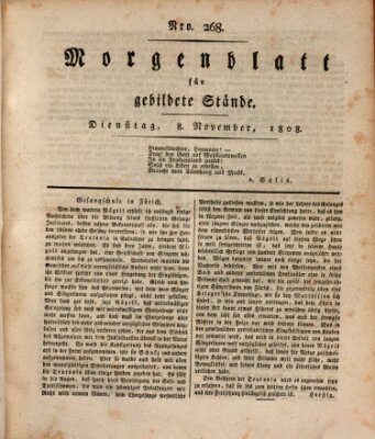 Morgenblatt für gebildete Stände Dienstag 8. November 1808