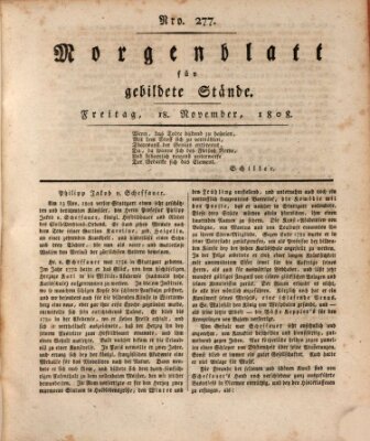 Morgenblatt für gebildete Stände Freitag 18. November 1808