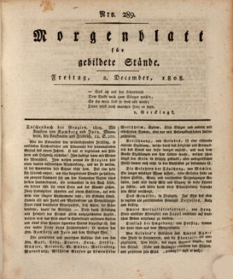 Morgenblatt für gebildete Stände Freitag 2. Dezember 1808