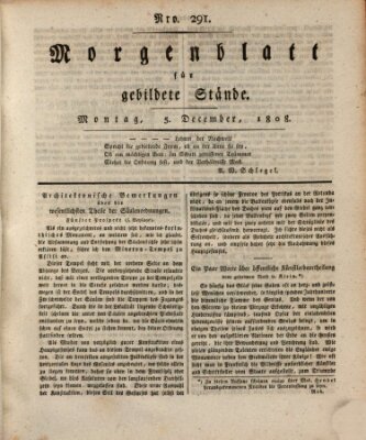 Morgenblatt für gebildete Stände Montag 5. Dezember 1808