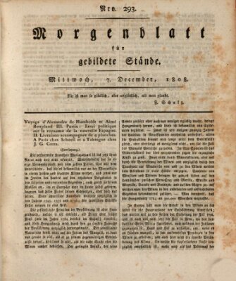 Morgenblatt für gebildete Stände Mittwoch 7. Dezember 1808