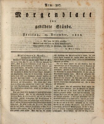 Morgenblatt für gebildete Stände Freitag 23. Dezember 1808