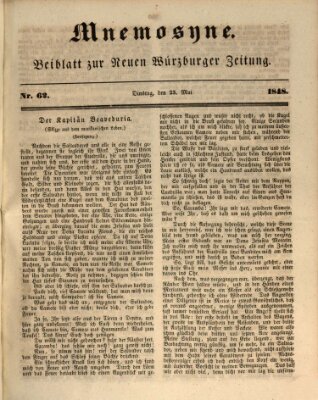 Mnemosyne (Neue Würzburger Zeitung) Dienstag 23. Mai 1848