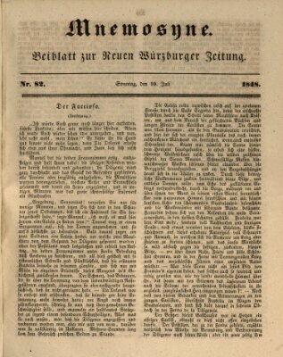 Mnemosyne (Neue Würzburger Zeitung) Montag 10. Juli 1848