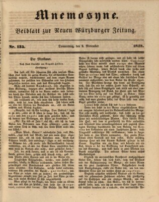 Mnemosyne (Neue Würzburger Zeitung) Donnerstag 9. November 1848