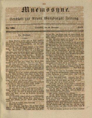 Mnemosyne (Neue Würzburger Zeitung) Donnerstag 30. November 1848