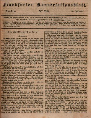 Frankfurter Konversationsblatt (Frankfurter Ober-Post-Amts-Zeitung) Samstag 30. Juli 1842