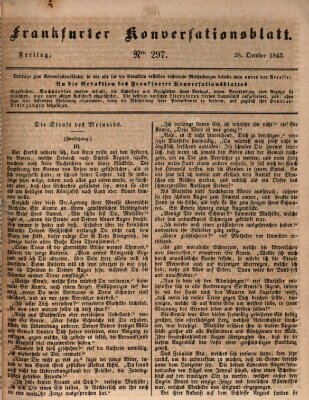 Frankfurter Konversationsblatt (Frankfurter Ober-Post-Amts-Zeitung) Freitag 28. Oktober 1842