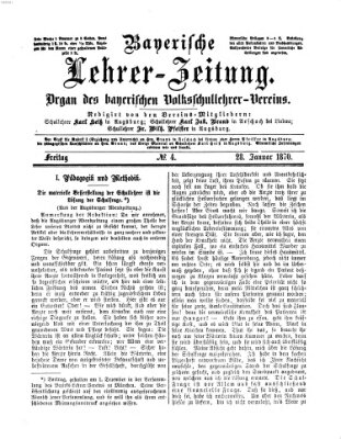 Bayerische Lehrerzeitung Freitag 28. Januar 1870