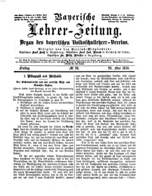 Bayerische Lehrerzeitung Freitag 20. Mai 1870