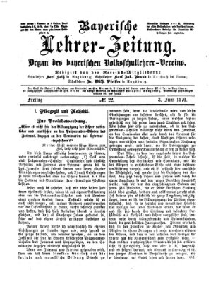 Bayerische Lehrerzeitung Freitag 3. Juni 1870