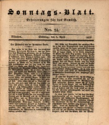 Sonntags-Blatt (Der bayerische Volksfreund) Sonntag 6. April 1834