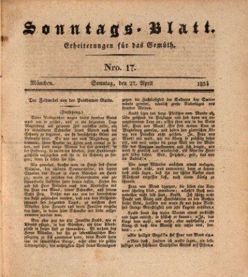 Sonntags-Blatt (Der bayerische Volksfreund) Sonntag 27. April 1834