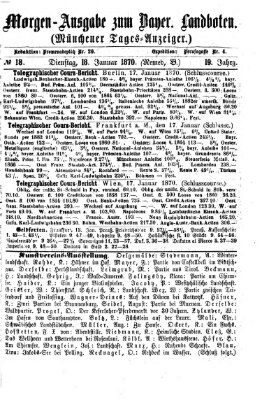 Münchener Tages-Anzeiger Dienstag 18. Januar 1870