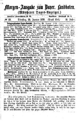 Münchener Tages-Anzeiger Dienstag 25. Januar 1870