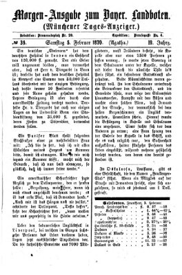 Münchener Tages-Anzeiger Samstag 5. Februar 1870