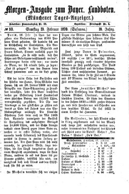 Münchener Tages-Anzeiger Samstag 19. Februar 1870