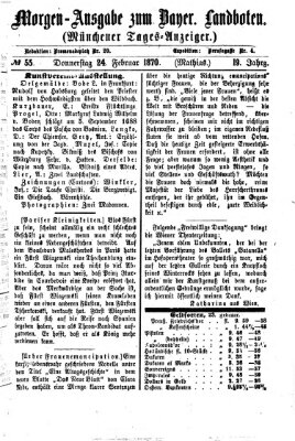 Münchener Tages-Anzeiger Donnerstag 24. Februar 1870