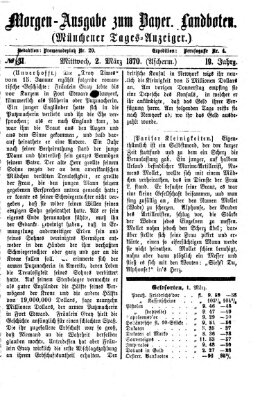 Münchener Tages-Anzeiger Mittwoch 2. März 1870