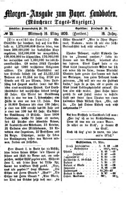 Münchener Tages-Anzeiger Mittwoch 16. März 1870