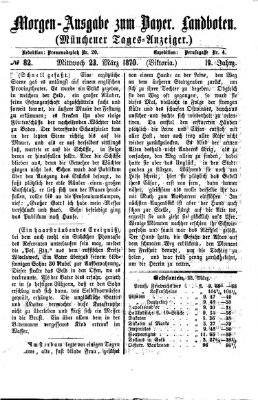 Münchener Tages-Anzeiger Mittwoch 23. März 1870