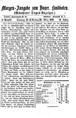 Münchener Tages-Anzeiger Sonntag 27. März 1870