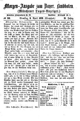 Münchener Tages-Anzeiger Samstag 9. April 1870