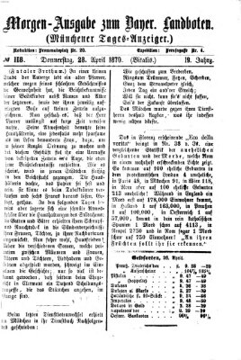 Münchener Tages-Anzeiger Donnerstag 28. April 1870