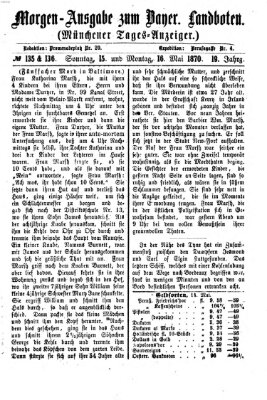 Münchener Tages-Anzeiger Sonntag 15. Mai 1870