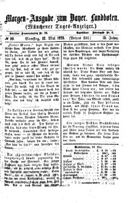 Münchener Tages-Anzeiger Samstag 21. Mai 1870