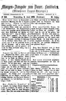 Münchener Tages-Anzeiger Donnerstag 2. Juni 1870