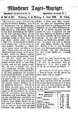 Münchener Tages-Anzeiger Sonntag 5. Juni 1870