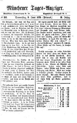 Münchener Tages-Anzeiger Donnerstag 9. Juni 1870