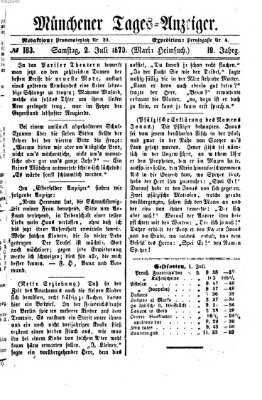 Münchener Tages-Anzeiger Samstag 2. Juli 1870