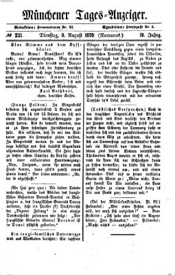 Münchener Tages-Anzeiger Dienstag 9. August 1870