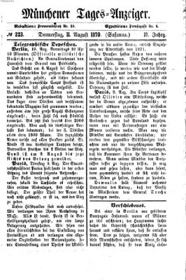 Münchener Tages-Anzeiger Donnerstag 11. August 1870