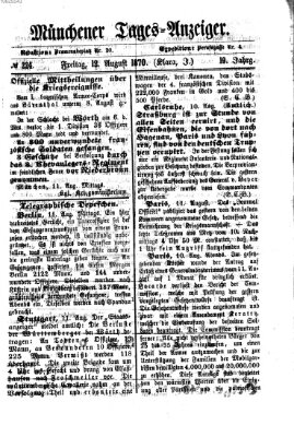 Münchener Tages-Anzeiger Freitag 12. August 1870